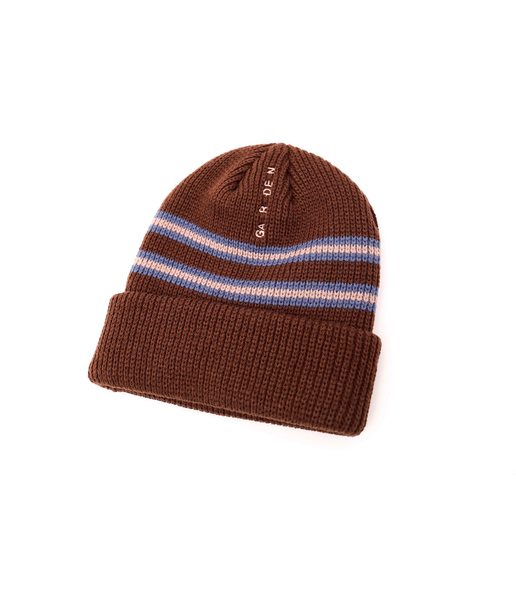 Billy Brown Knit Beanie by Garden Skateboards, view 3